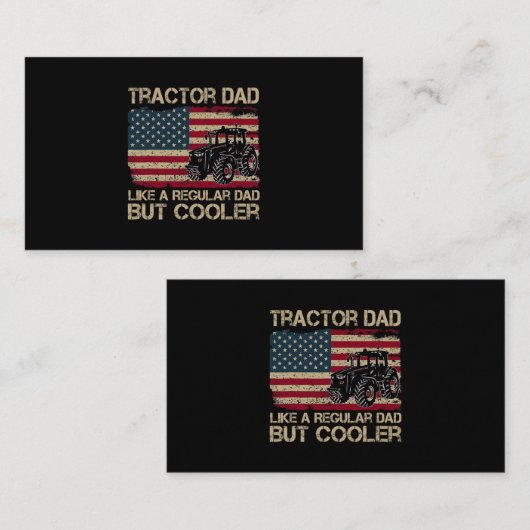 トラクターパパのような通常のパパトラクターファーザデー 名刺 (正面/裏面)