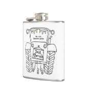 トラクターパーソナライズされたカントリー結婚式の贈り物 フラスク (左)