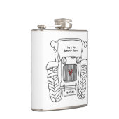 トラクターパーソナライズされたカントリー結婚式の贈り物 フラスク (右)