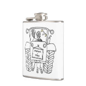 トラクターパーソナライズされたカントリー結婚式の贈り物 フラスク (左)