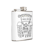 トラクターパーソナライズされたカントリー結婚式の贈り物 フラスク (右)