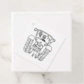 トラクターパーソナライズされたカントリー結婚式メッセージカード フェイバータグ (インサイチュ)