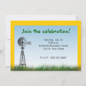 トラクターパーティの招待状:カート内の年齢 招待状 (裏面)