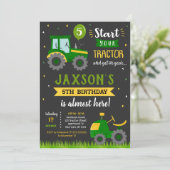 トラクターファームの誕生日パーティーの招待 招待状 (スタンド正面)