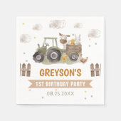 トラクターファームバースデーパーティーブメントバーン スタンダードカクテルナプキン (正面)