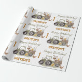 トラクターファームバースデーパーティーブメントバーン ラッピングペーパー (アンロールド)