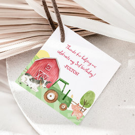トラクターファームメッセージカード- 3-I-E-I-Oパーティー フェイバータグ