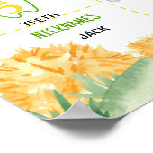 トラクターファーム動物の誕生日パーティマイルストーンサイン ポスター (角)