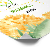 トラクターファーム動物の誕生日パーティマイルストーンサイン ポスター (角)