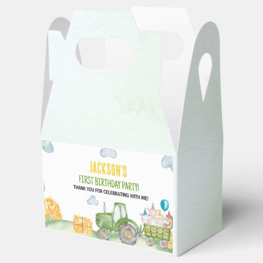 トラクターファーム動物の誕生日パーティーのお気に入りボックス フェイバーボックス (オープン)