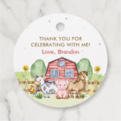 トラクターファーム動物1st誕生日 フェイバータグ (裏面)