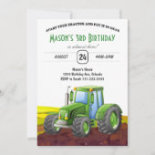 トラクターファーム子供の誕生日招待状 招待状 (正面)