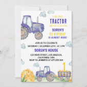 トラクターファーム誕生日パーティーの招待 招待状 (正面)