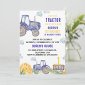 トラクターファーム誕生日パーティーの招待 招待状 (スタンド正面)