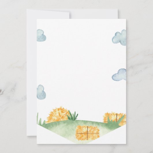 トラクターファーム誕生日パーティーの招待 招待状 (裏面)