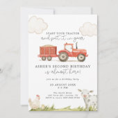 トラクターファーム誕生日 招待状 (正面)