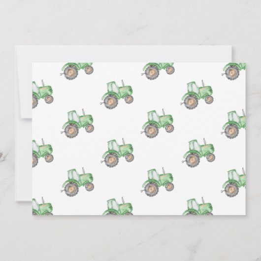トラクターフォト誕生日招待状 |ファーム 招待状 (裏面)