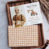 トラクターベア誕生日招待状 |トラクター招待状 招待状