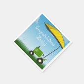 トラクターベビシャワーナプキン スタンダードカクテルナプキン (角)