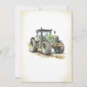 トラクターボーイベビーシャワー 招待状 (裏面)