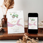 トラクターマーメイドジョイントテーマ誕生日招待状 招待状