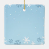 トラクターメリークリスマスの名前と年 セラミックオーナメント (裏面)