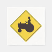 トラクターロードサイン紙ナプキンス スタンダードカクテルナプキン (正面)