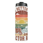 トラクター乗り物で人生を楽しむ タンブラー (正面)