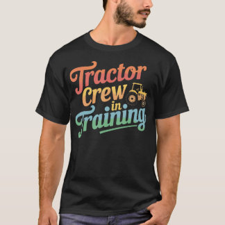 トラクター乗組員 農家 農業 農作業 農場 トラクター Tシャツ
