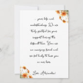 トラクター付き秋黒猫 サンキューカード (裏面)