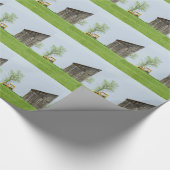 トラクター付き納屋シーン ラッピングペーパー (角)