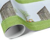 トラクター付き納屋シーン ラッピングペーパー (ロールコーナー)