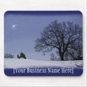 トラクター及び星のマウスパッド: あなたの商号を加えて下さい マウスパッド (正面)