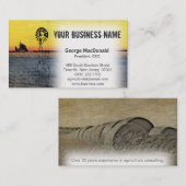 トラクター及び風車の名刺 名刺 (正面/裏面)