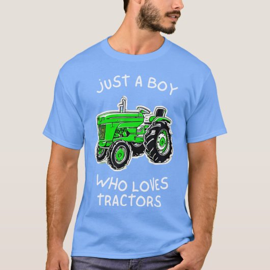 トラクター大好き少年 農家のライフスタイル Tシャツ (正面)