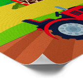 トラクター子供部屋ポスタープリントキッズルームデコール ポスター (角)