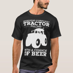 トラクター引き週末予報トラクター ビール GIF Tシャツ