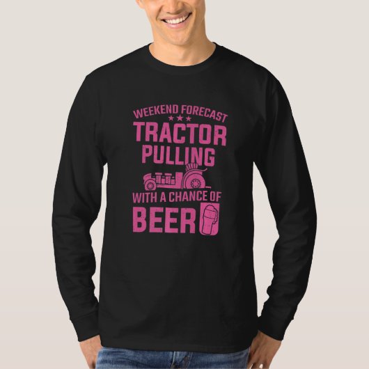 トラクター引っ張り週末予測トラクター引っ張りW Tシャツ (正面)