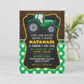 トラクター招待状フォーファームバースデーパーティー 招待状 (スタンド正面)