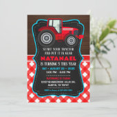 トラクター招待状フォーファームバースデーパーティー 招待状 (スタンド正面)