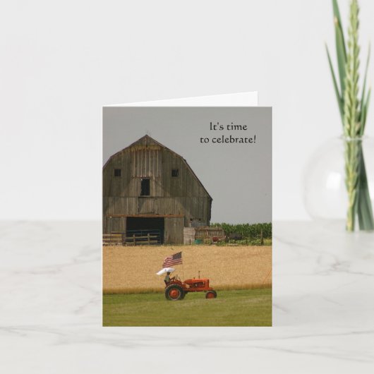 トラクター招待状：時祝間! 招待状 (正面)