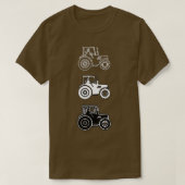 トラクター数3 Tシャツ (デザイン正面)