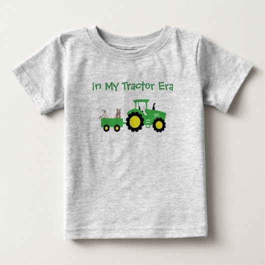 トラクター時代の子供たち & 幼児Tシャツ ベビーTシャツ (正面)