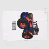 トラクター漫画イラストレーション ゴルフタオル (横)