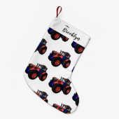 トラクター漫画イラストレーション スモールクリスマスストッキング (正面 (吊り時))
