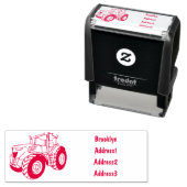 トラクター漫画イラストレーション セルフインキングスタンプ (インサイチュ)
