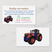 トラクター漫画イラストレーション 名刺 (正面/裏面)