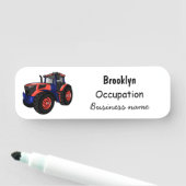 トラクター漫画イラストレーション 名札 (インサイチュ)