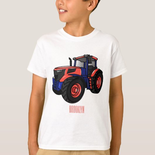 トラクター漫画イラストレーション Tシャツ (正面)