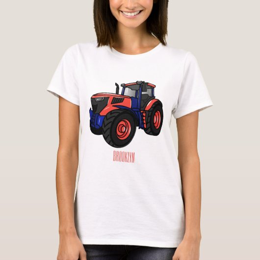 トラクター漫画イラストレーション Tシャツ (正面)